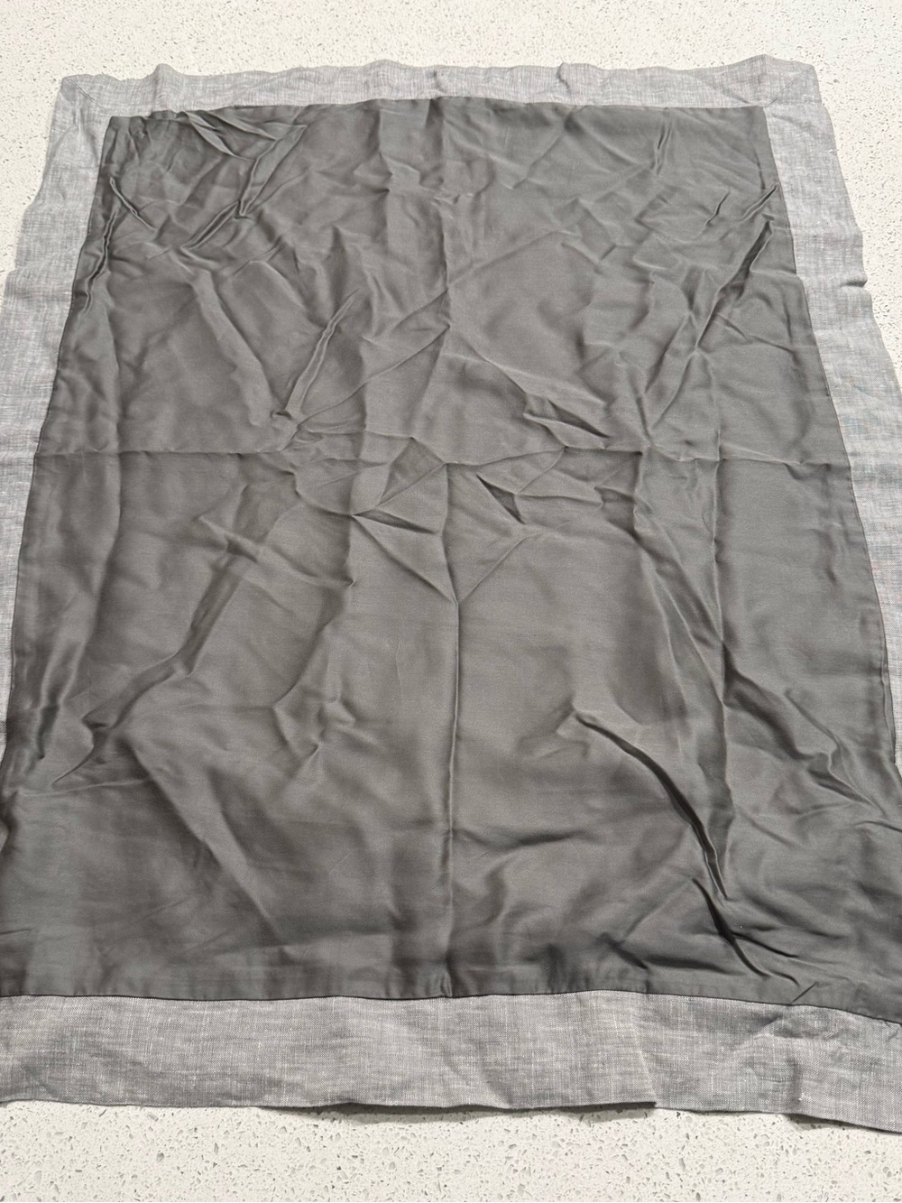 Pottery Barn Gray Fabric Pillow Cover with Subtle Sheen Standard 26.5 x 20 L1L2